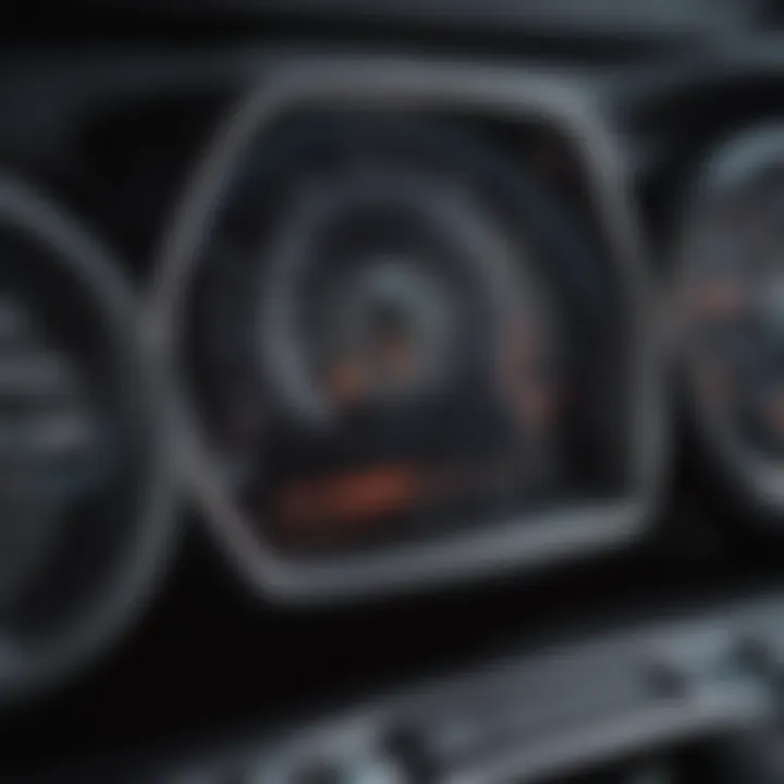 Close-up of advanced technological dashboard in a seven passenger SUV