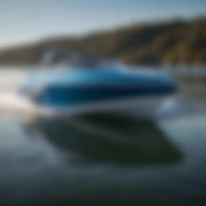 Sleek design of a bluewater ski boat showcasing its streamlined hull