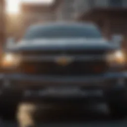 Chevrolet Silverado front view showcasing its robust design