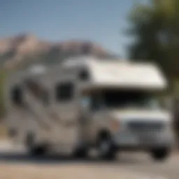 Exterior view of a classic 2006 Class C RV showcasing its design