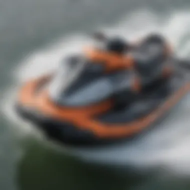 Close-up of the design elements of the Sea-Doo GTX cover