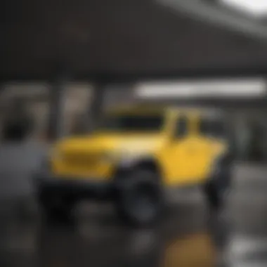 Interior layout of the 2018 Wrangler Sport JK highlighting modern features