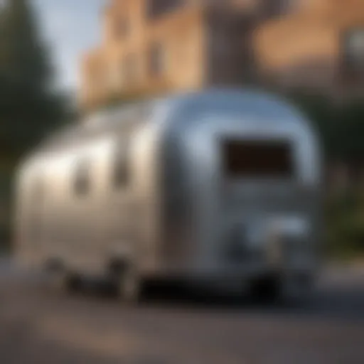 Exterior view showcasing the elegant curves of the Airstream Bambi