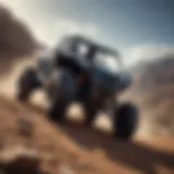 Dynamic off-road adventure featuring a two-seater ATV