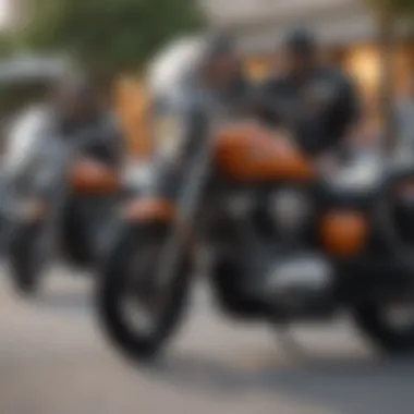 A group of motorcycle enthusiasts enjoying a meetup in Orange County