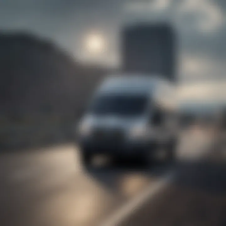 Ford Transit High Roof on a highway