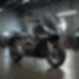 Yamaha TMAX motorcycle showcased at a dealership