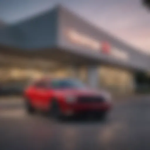 Exterior view of a Dodge dealership in Sunnyvale