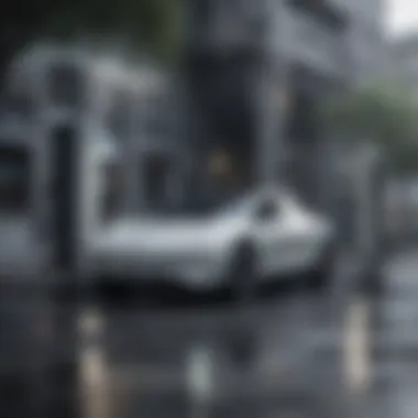 The Future of Charging Infrastructure for Electric Mobility Futuristic EV charging infrastructure with advanced technology