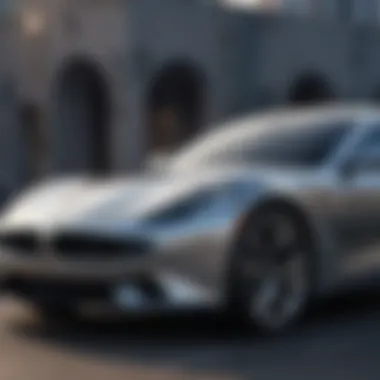 Close-up of Fisker Ocean's distinctive exterior features