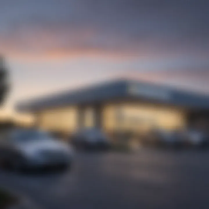 Exterior view of Baierl Chevy dealership showcasing its modern architecture