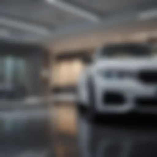 Elegant BMW showroom showcasing latest models