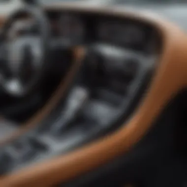 Close-up of a Corvette's interior showcasing luxury features