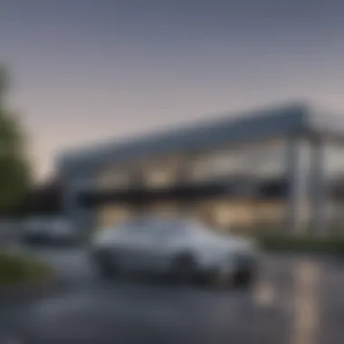 Exterior view of Elmbrook Mercedes dealership showcasing its modern architecture