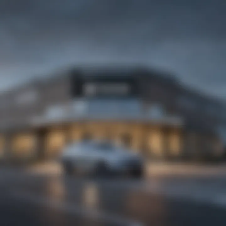 Exterior view of Moore Buick dealership showcasing its architectural design and signage