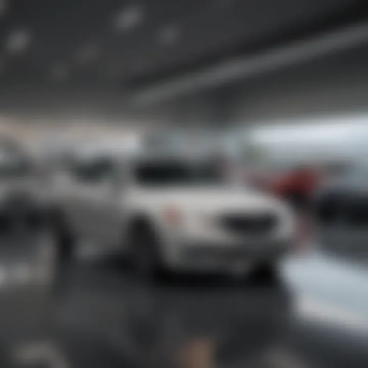 A selection of Buick vehicles displayed prominently in the dealership's showroom