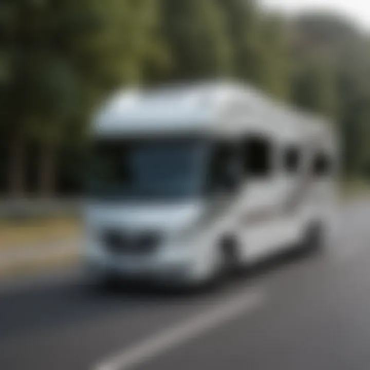 Omni Super C Motorhome on the road demonstrating its driving capabilities