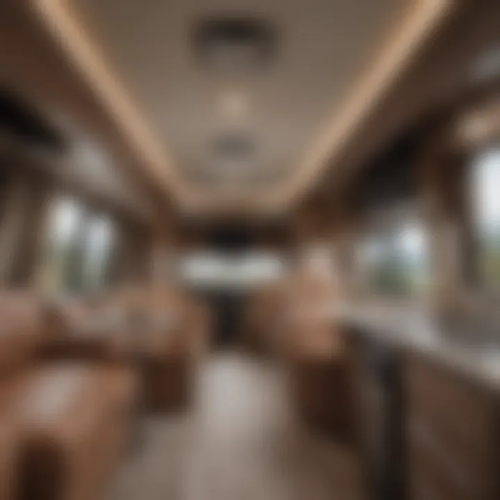 Interior layout highlighting the luxurious amenities of the Omni Super C Motorhome