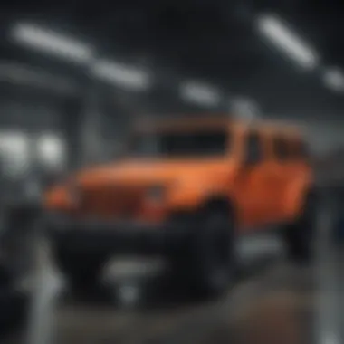 Technicians at work in the service department of Hendershot Jeep, showcasing their expertise