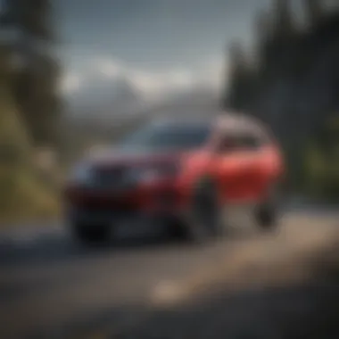Performance of the Nissan Rogue on Open Roads Nissan Rogue in action on a scenic road