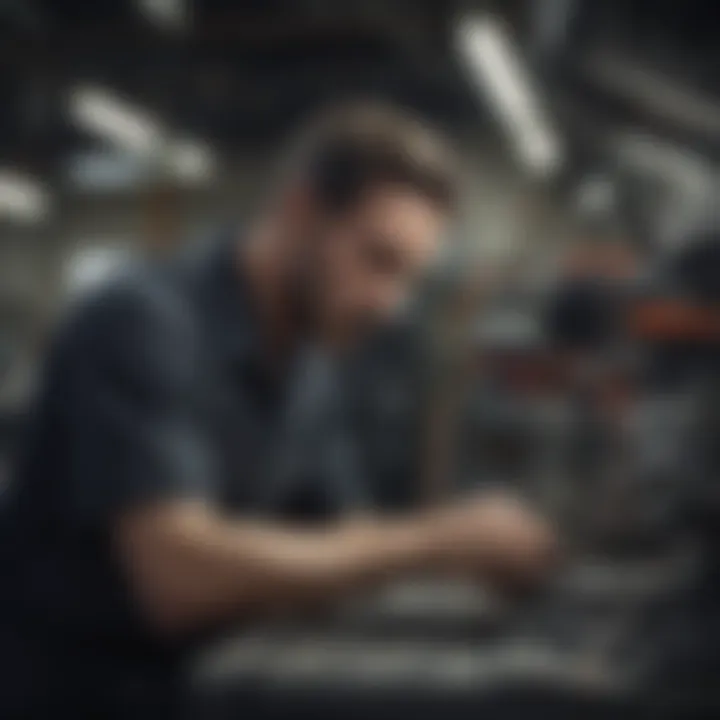 Skilled technician working on a Buick vehicle in the shop