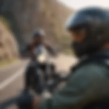 Motorcyclist enjoying a ride with hearing protection