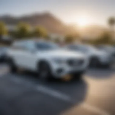 A group of Mercedes-Benz vehicles at a community event in Calabasas