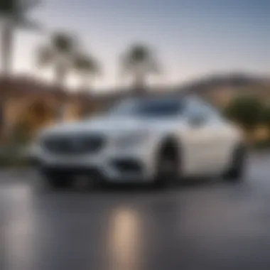 A luxurious Mercedes-Benz parked in a scenic Calabasas neighborhood