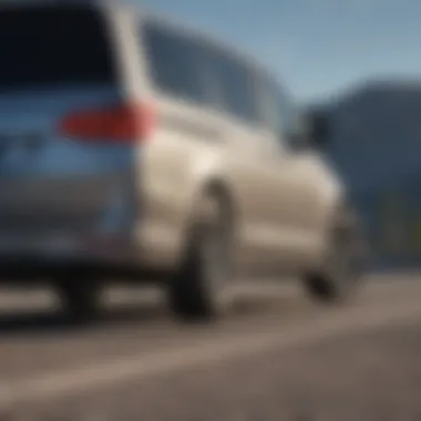 Close-up of advanced AWD technology in a minivan