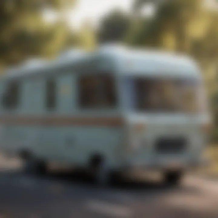 Classic vintage RV showcasing retro design