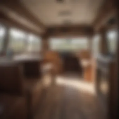 Enhanced interior of a restored vintage RV